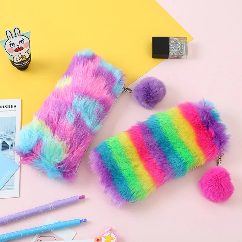 Cute Plush School Pencil Case Rainbow Pencilcase For Girls Large Big Pen Bag Stationery Pouch Box Gift
Cute Plush School Pencil Case Rainbow Pencilcase For Girls Large Big Pen Bag Stationery Pouch Box Gift