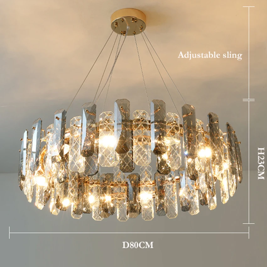 Light Luxury Atmospheric Crystal Pendant Lights Living Room Lamp Led Pendant Lights Restaurant Hotel Villa Lighting Decoration
Light Luxury Atmospheric Crystal Pendant Lights Living Room Lamp Led Pendant Lights Restaurant Hotel Villa Lighting Decoration