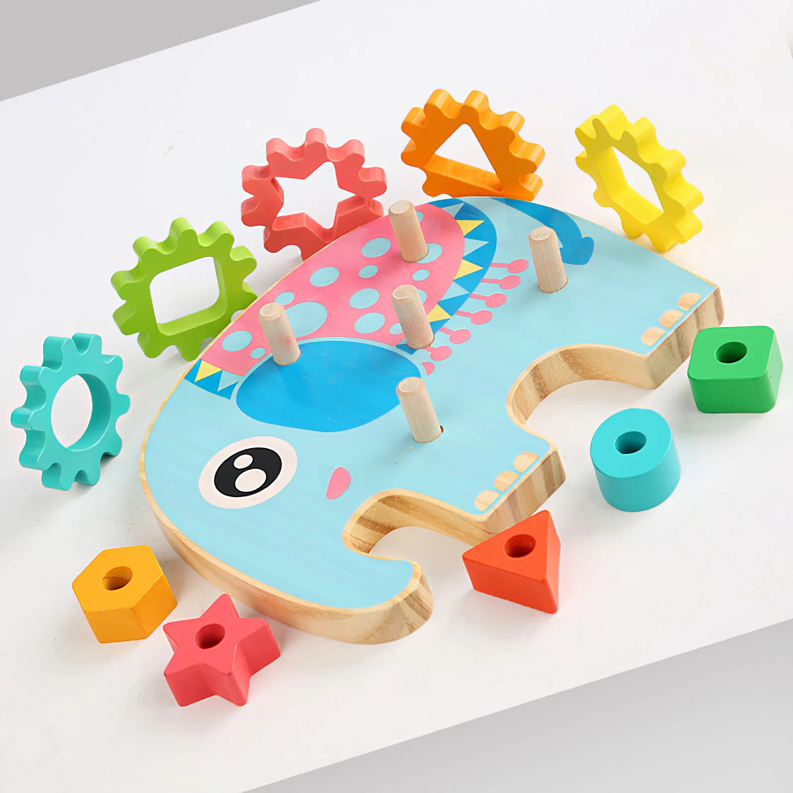 Educational Block Wooden Sorting Board Toy Geometric Shape Stacking Block Safe Matching Blocks Colorful Elephant Shape Blocks
Educational Block Wooden Sorting Board Toy Geometric Shape Stacking Block Safe Matching Blocks Colorful Elephant Shape Blocks