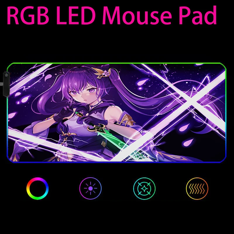 RGB Mouse Pad Gamer Large Gamers Decoracion Computer Keyboard Desk Mat LED Light Backlight Sexy Girl Genshin Impact Mousepad 
RGB Mouse Pad Gamer Large Gamers Decoracion Computer Keyboard Desk Mat LED Light Backlight Sexy Girl Genshin Impact Mousepad