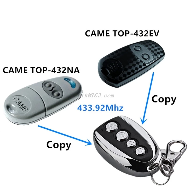 433.92 Mhz Duplicator Copy CAME remote control TOP 432EV TOP-432NA TOP432NA For Universal Garage Door Gate Key Fob Dropship
433.92 Mhz Duplicator Copy CAME remote control TOP 432EV TOP-432NA TOP432NA For Universal Garage Door Gate Key Fob Dropship