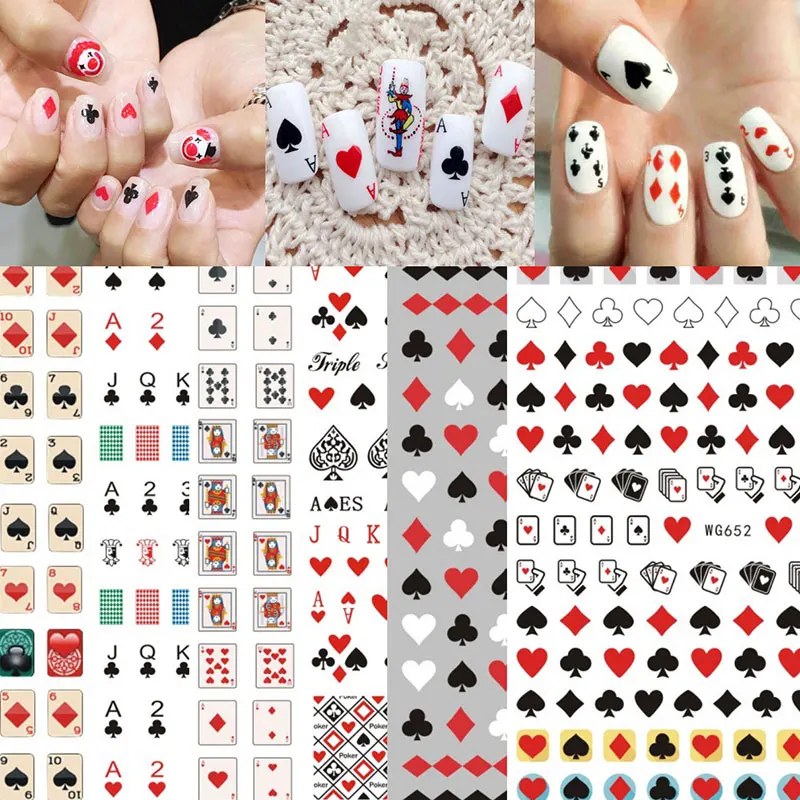 New Nail Art Stickers Playing Card Design Nail Sliders Manicure 3D Square Plum Blossom DIY Nail Art Decoration Accessories
New Nail Art Stickers Playing Card Design Nail Sliders Manicure 3D Square Plum Blossom DIY Nail Art Decoration Accessories