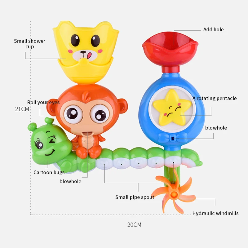 Baby Cartoon Monkey Classic Shower Bath Toy Animal Starfish Sprinkle Toys Bathroom Swimming Bathing Shower Educational Kid Toys
Baby Cartoon Monkey Classic Shower Bath Toy Animal Starfish Sprinkle Toys Bathroom Swimming Bathing Shower Educational Kid Toys