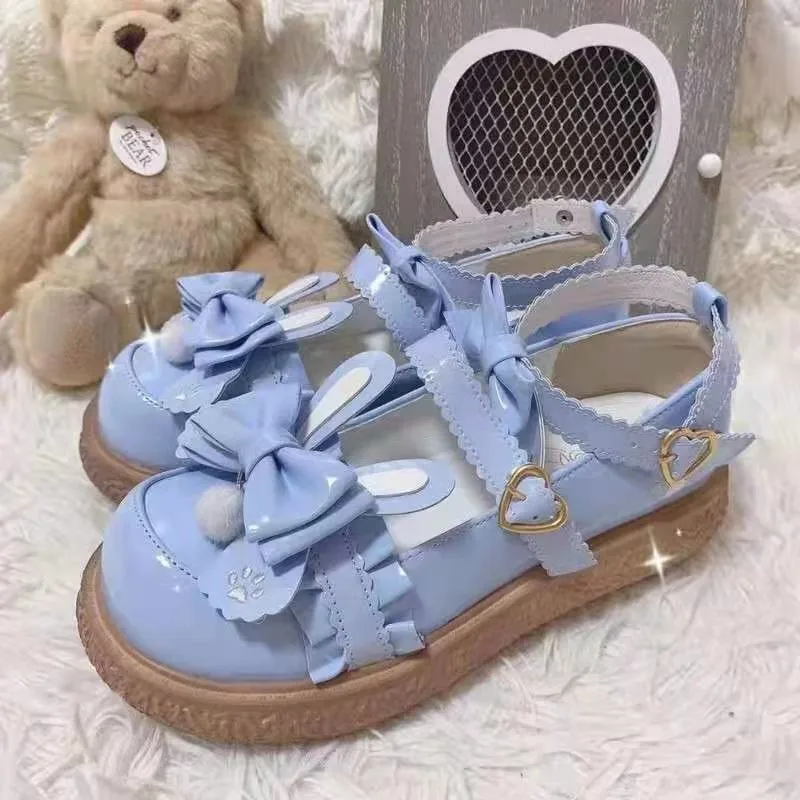 Gothic Fashion Lolita Shoes Rabbit Kawaii Style Round Head Flat Bottom Cute Student Jk Women's Shoe Female Cosplay Anime Buckle
Gothic Fashion Lolita Shoes Rabbit Kawaii Style Round Head Flat Bottom Cute Student Jk Women's Shoe Female Cosplay Anime Buckle