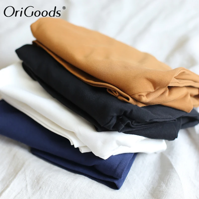 OriGoods Long sleeve T Shirt Women Cotton O-neck Autumn Tshirt Solid Black White Tee Shirt Elastic Autumn Tee Tops Tshirts A466
OriGoods Long sleeve T Shirt Women Cotton O-neck Autumn Tshirt Solid Black White Tee Shirt Elastic Autumn Tee Tops Tshirts A466