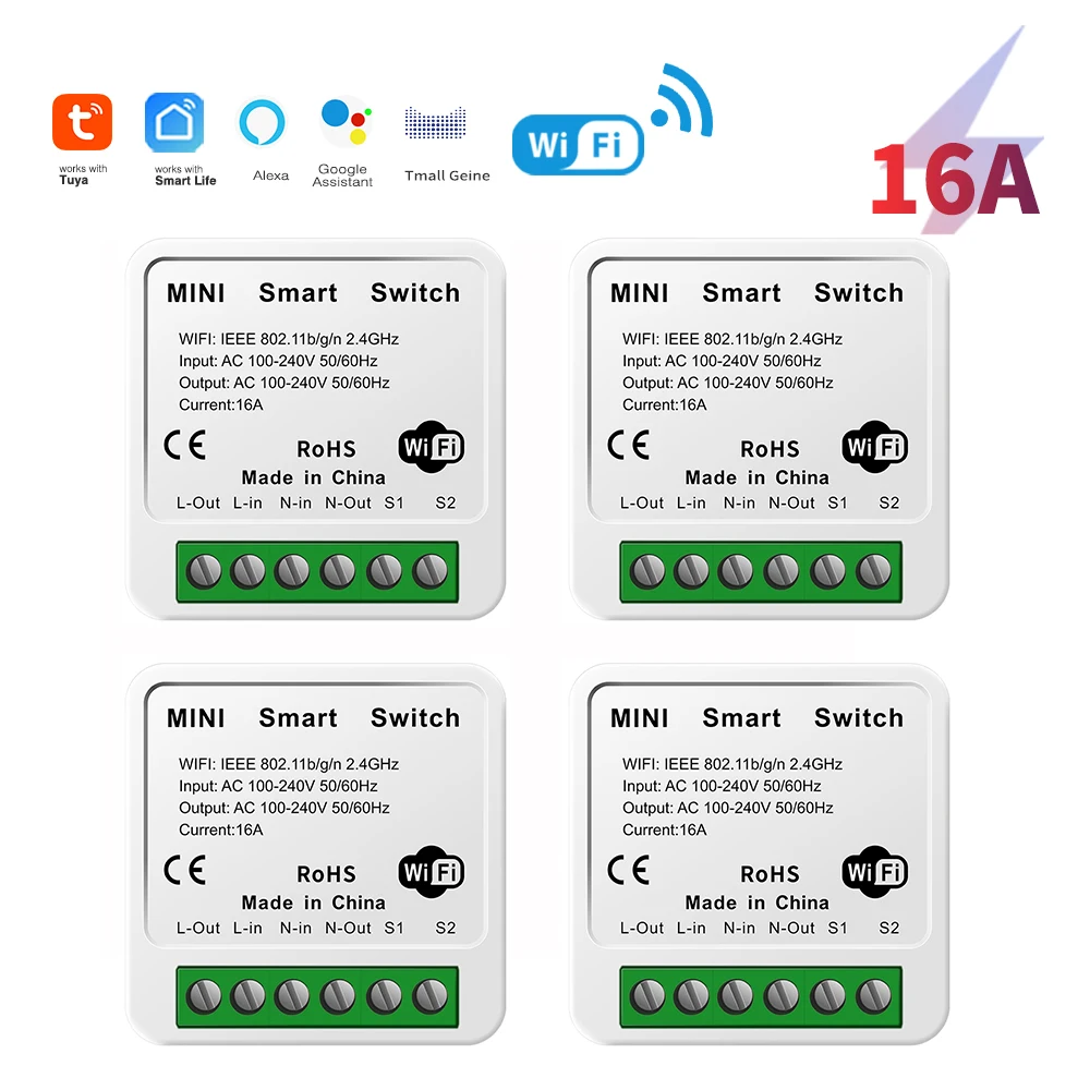 WGHINE Smart Home Automation Switch Tuya App Timer Light Switch Work with Google Home Alexa
WGHINE Smart Home Automation Switch Tuya App Timer Light Switch Work with Google Home Alexa