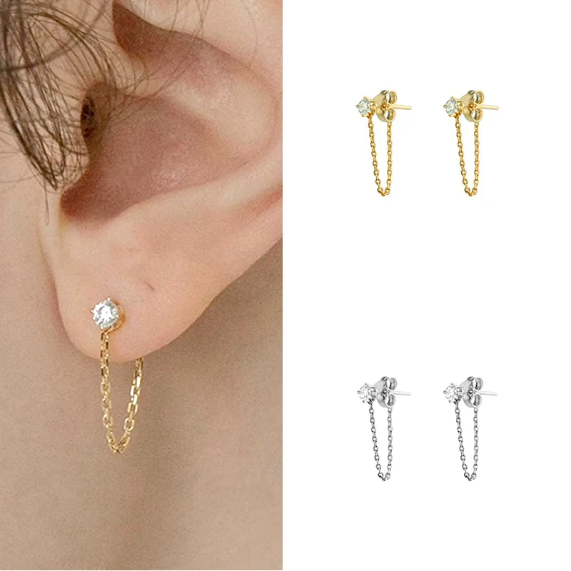 Fashion Jewelry 925 Sterling Silver Cubic Zirconia Simple Atmosphere Pendant Chain Earrings Mature Women Party Stud Earring
Fashion Jewelry 925 Sterling Silver Cubic Zirconia Simple Atmosphere Pendant Chain Earrings Mature Women Party Stud Earring