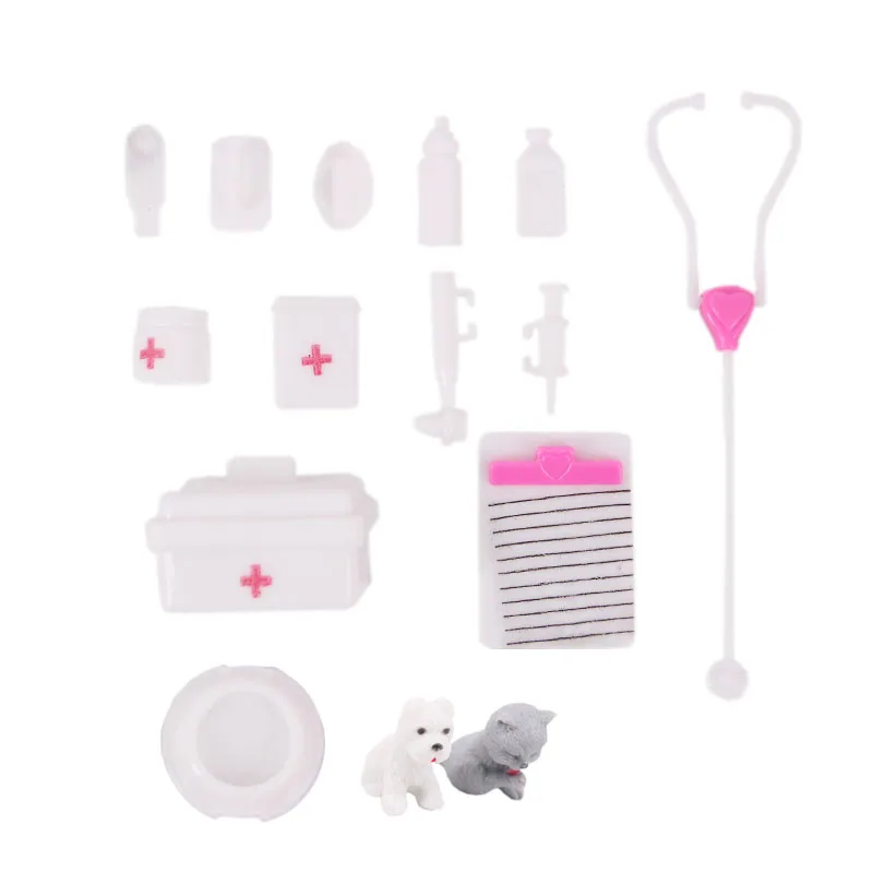 Kids Toys Doll Accessories For Barbie Doctor Kits Tools Gift For Girl Children' Game Best DIY Birthday Party Present Dog Pet
Kids Toys Doll Accessories For Barbie Doctor Kits Tools Gift For Girl Children' Game Best DIY Birthday Party Present Dog Pet