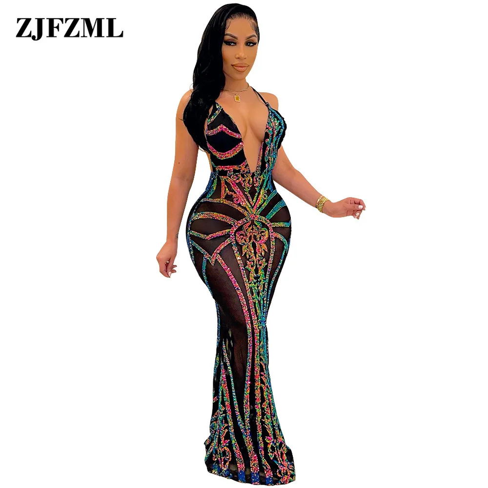 Elegant Sexy Glitter Sequin Mesh See Through Mermaid Dress for Women Spaghetti Strap Cross Backless Birthday Party Club Dresses
Elegant Sexy Glitter Sequin Mesh See Through Mermaid Dress for Women Spaghetti Strap Cross Backless Birthday Party Club Dresses