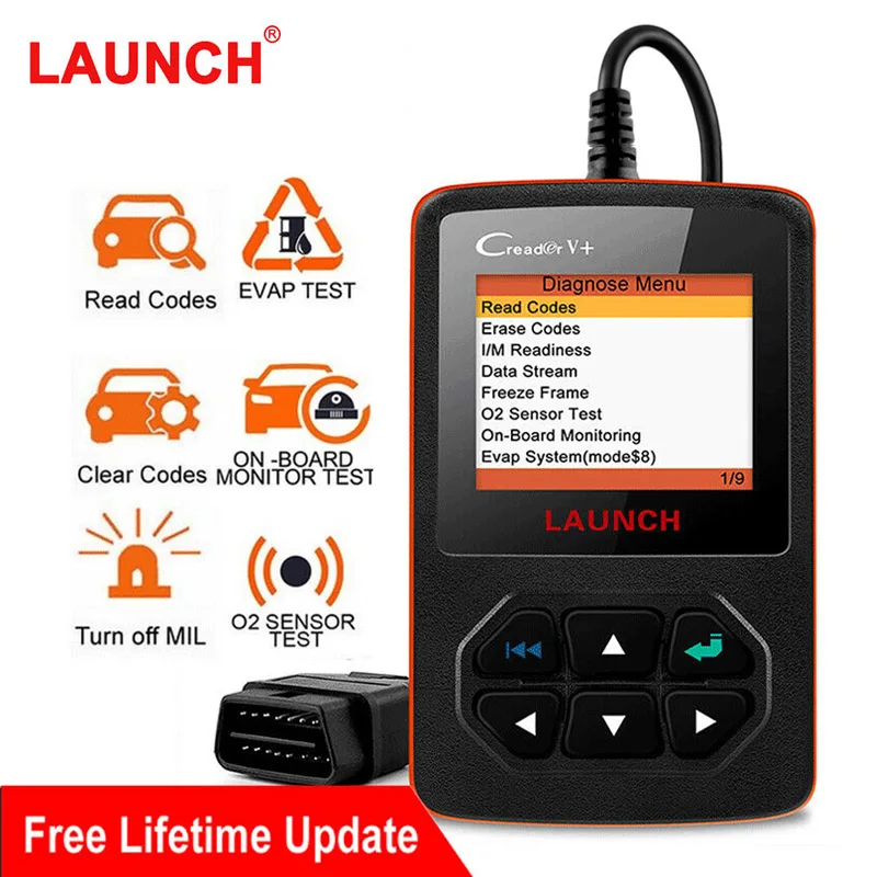 Launch Creader V+ OBD2 Code Reader EOBD OBDII Professional Scanner EVAP Test O2 Sensor On-Board Monitor Car Diagnostic Tools
Launch Creader V+ OBD2 Code Reader EOBD OBDII Professional Scanner EVAP Test O2 Sensor On-Board Monitor Car Diagnostic Tools
