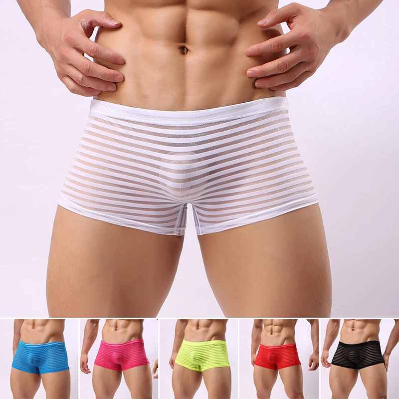 Men's Seamless Sexy Underwear Ultra-thin Transparent Fashion Breathable Stripe Boxer Briefs Low Rise Soft Underpants
Men's Seamless Sexy Underwear Ultra-thin Transparent Fashion Breathable Stripe Boxer Briefs Low Rise Soft Underpants