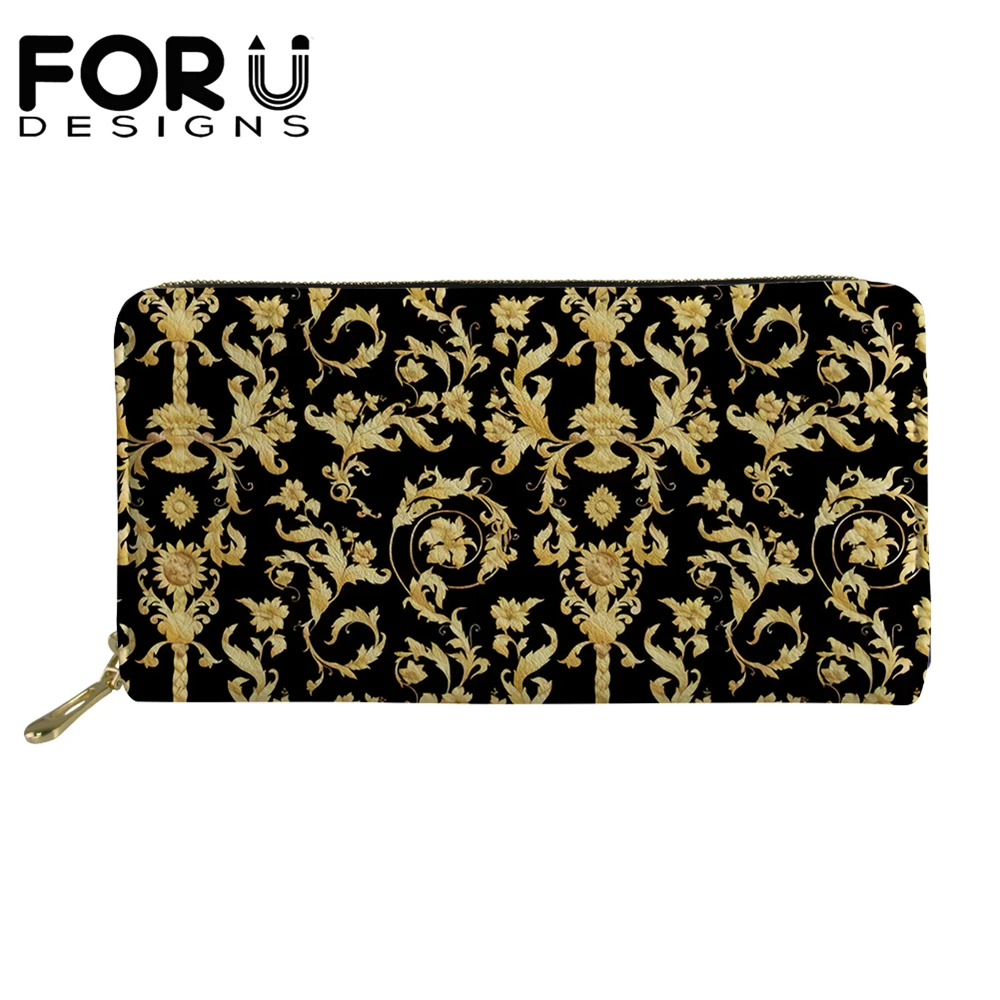 Кошельки FORUDESIGNS из искусственной кожи для женщин, роскошные дамские удлиненные клатчи с золотым Европейским цветком, кошелек для мелочи
Кошельки FORUDESIGNS из искусственной кожи для женщин, роскошные дамские удлиненные клатчи с золотым Европейским цветком, кошелек для мелочи