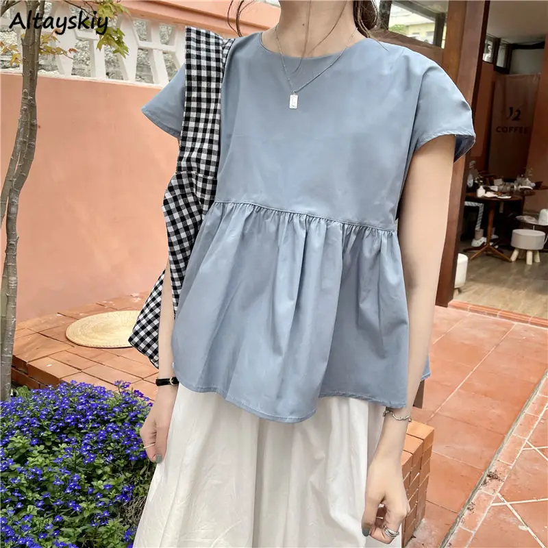 Blouses Women Loose Pure Color Korean Style Bow Kawaii Design Summer Sweet Girls Crop Top Beach Leisure Soft All-match Blusas
Blouses Women Loose Pure Color Korean Style Bow Kawaii Design Summer Sweet Girls Crop Top Beach Leisure Soft All-match Blusas
