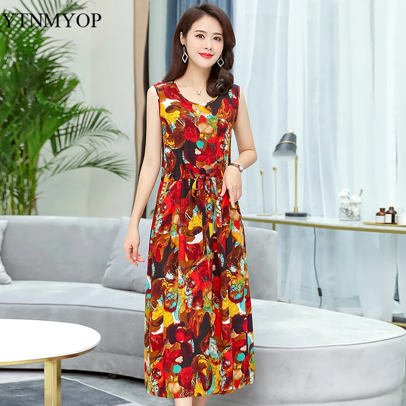 Loose Holiday Casual Dress Sundress Plus Size 5XL Women Clothes Print Elegant O-neck Sleeveless Summer Dress Camisole YTNMYOP
Loose Holiday Casual Dress Sundress Plus Size 5XL Women Clothes Print Elegant O-neck Sleeveless Summer Dress Camisole YTNMYOP