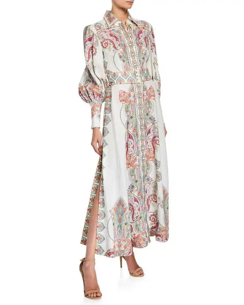 European women's style belt dress Brand new 2021 autumn floral print long sleeves dress A338
European women's style belt dress Brand new 2021 autumn floral print long sleeves dress A338