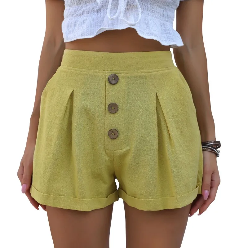 Summer New European and American Cotton and Hemp Shorts Solid Casual Wide Leg Pants for Women Denim Shorts Woman Short Skirts
Summer New European and American Cotton and Hemp Shorts Solid Casual Wide Leg Pants for Women Denim Shorts Woman Short Skirts