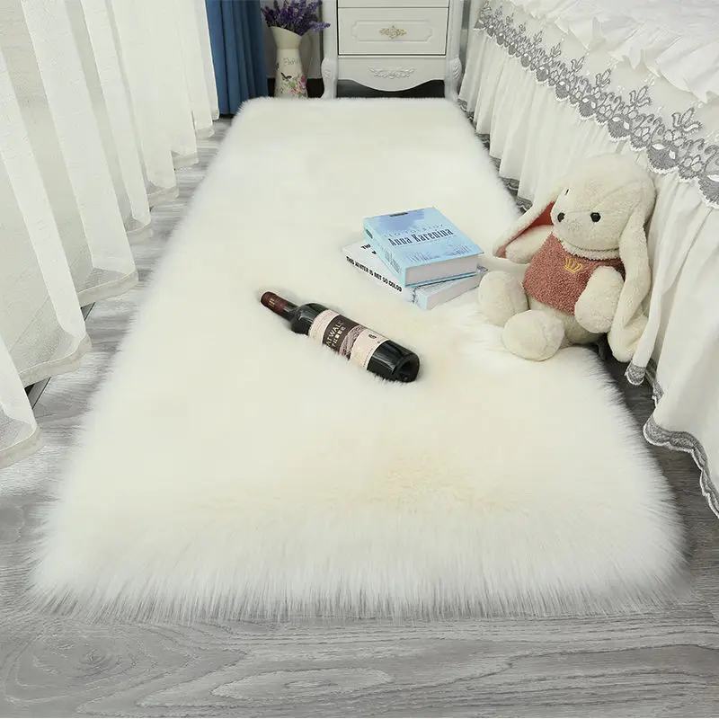 Luxury Rectangle Artificial Wool Sheepskin Soft Fluffy Area Rug White Fur Carpet Shaggy Long Hair Solid Mat Home Decor Carpet
Luxury Rectangle Artificial Wool Sheepskin Soft Fluffy Area Rug White Fur Carpet Shaggy Long Hair Solid Mat Home Decor Carpet
