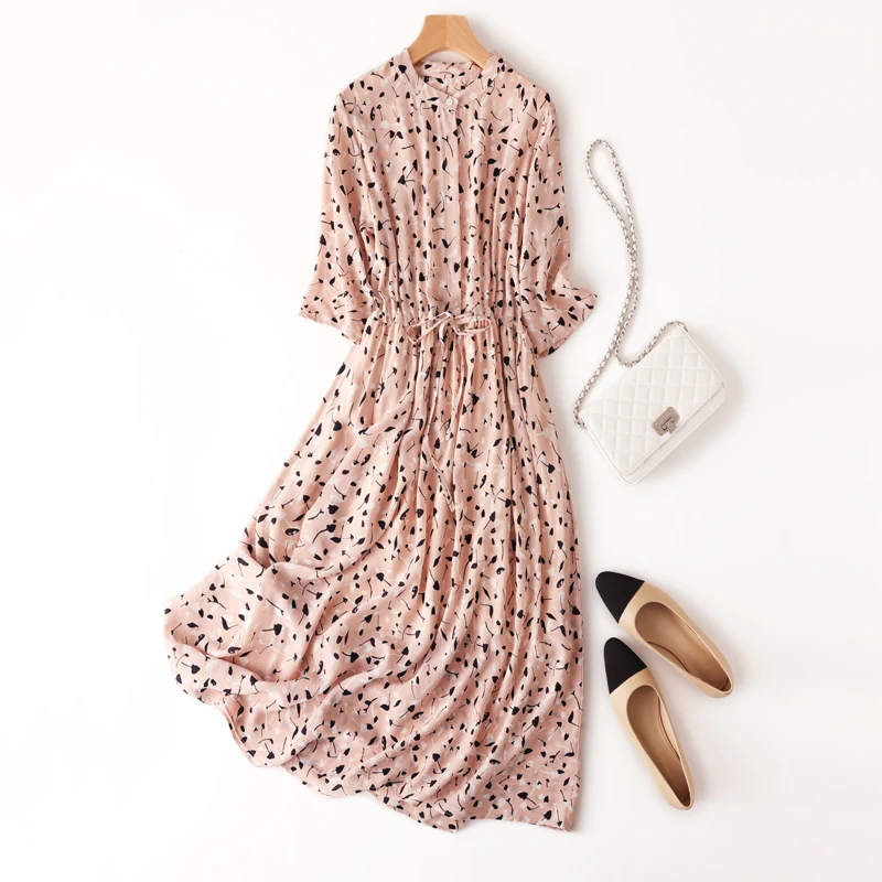 SHUCHAN Office Lady Dress basic 2021 A-LINE Mid-Calf O-Neck Summer Print Three Quarter Sleeve French Dresses Women
SHUCHAN Office Lady Dress basic 2021 A-LINE Mid-Calf O-Neck Summer Print Three Quarter Sleeve French Dresses Women