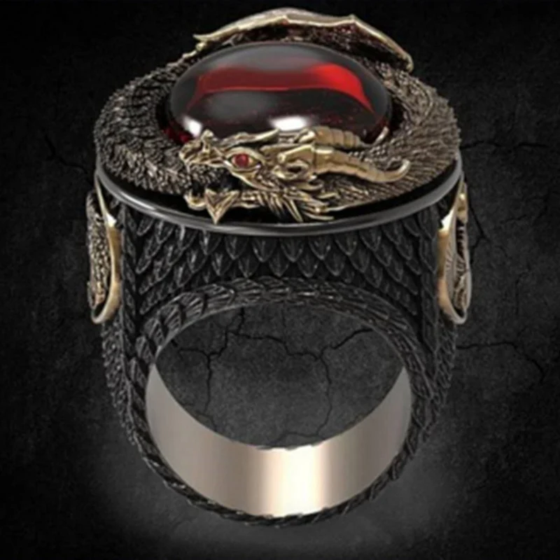Classic Men Dragon Ring Jewelry Fashion Punk Style Phoenix Red Crystal Rings For Male Party Best Gift
Classic Men Dragon Ring Jewelry Fashion Punk Style Phoenix Red Crystal Rings For Male Party Best Gift