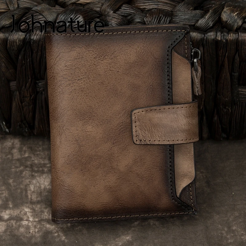 Johnature Retro Genuine Leather Men Wallets Short Wallet Card Holder Coin Purse 2021 New Casual Solid Color Hasp Cowhide Purse
Johnature Retro Genuine Leather Men Wallets Short Wallet Card Holder Coin Purse 2021 New Casual Solid Color Hasp Cowhide Purse