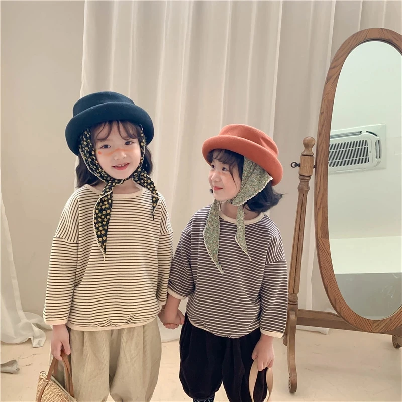 Boy and Girl Clothes Autumn Unisex Casual Striped Long Sleeve Sweatshirts 2021 Kids Cotton All-match Pullovers Child's Clothes
Boy and Girl Clothes Autumn Unisex Casual Striped Long Sleeve Sweatshirts 2021 Kids Cotton All-match Pullovers Child's Clothes