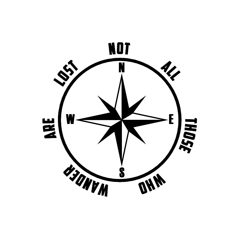15*15cm Camping Car Stickers COMPASS "Not All Those Who Wander Are Lost" Vinyl Decal Sticker Car Window Wall stylings
15*15cm Camping Car Stickers COMPASS "Not All Those Who Wander Are Lost" Vinyl Decal Sticker Car Window Wall stylings