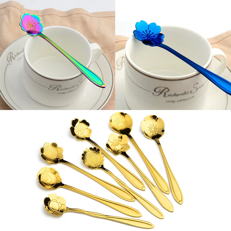 8PCS/Set Stainless Steel Flower Shape Creative Small Tea Coffee Sugar Ice Cream Spoons Set For Elegant Tableware Kitchen Tool
8PCS/Set Stainless Steel Flower Shape Creative Small Tea Coffee Sugar Ice Cream Spoons Set For Elegant Tableware Kitchen Tool