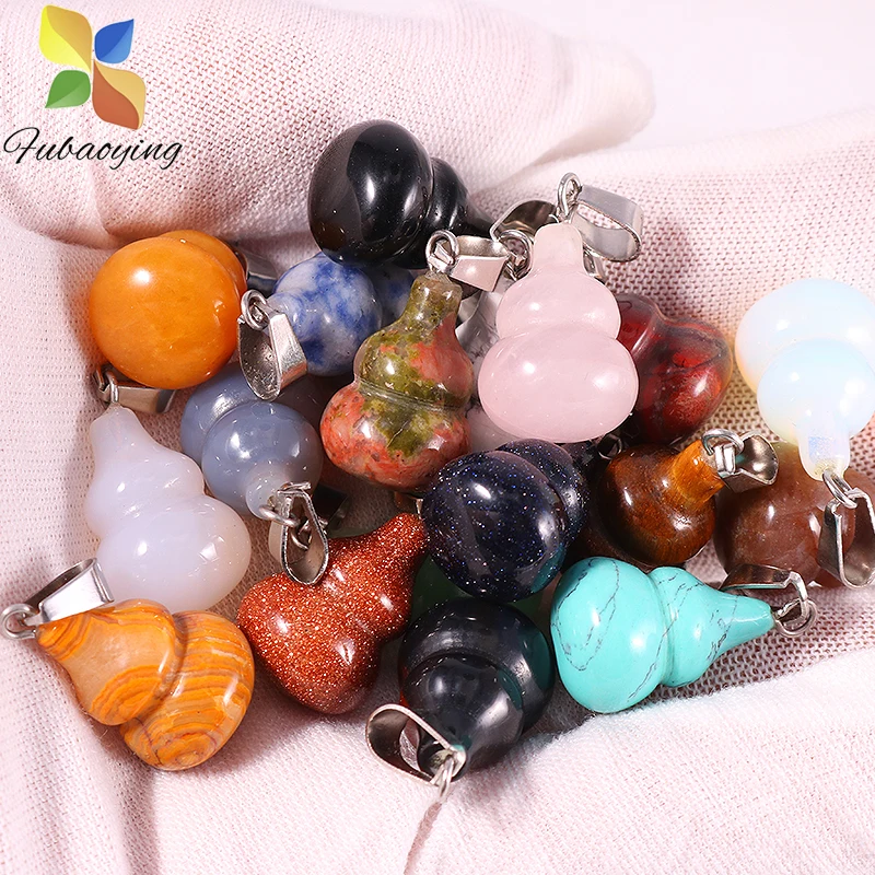 2021 Trendy Natural Stone Plant Gourd Cucurbit Crystal Charm 25pcs/Lot Wholesale Pendant DIY Necklace For DIY Making
2021 Trendy Natural Stone Plant Gourd Cucurbit Crystal Charm 25pcs/Lot Wholesale Pendant DIY Necklace For DIY Making