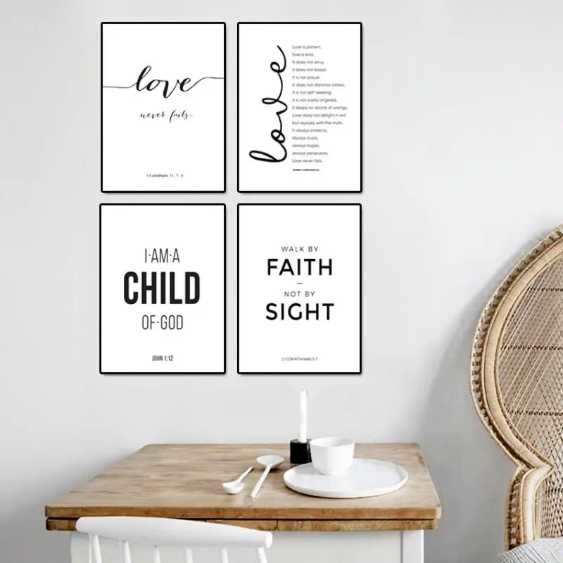 Simple Posters and Prints Bible Verse Love Is Patient Love Is Kind Minimalist Wall Art Christian Quotes Canvas Painting Mural
Simple Posters and Prints Bible Verse Love Is Patient Love Is Kind Minimalist Wall Art Christian Quotes Canvas Painting Mural