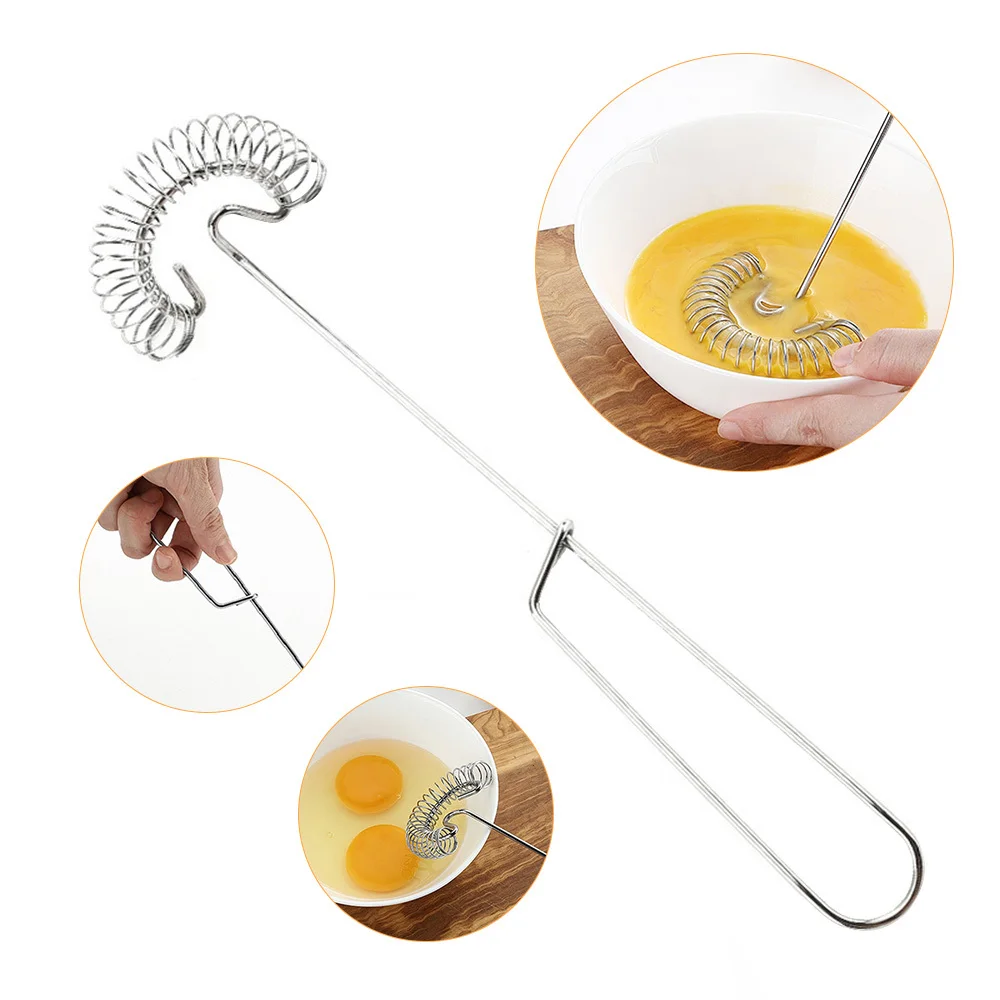 Stainless Steel Manual Egg Beater Spring Coil Coffee Milk Hand Whisk Mixer Egg Foamer Egg Cream Stirring Kitchen Baking Tools
Stainless Steel Manual Egg Beater Spring Coil Coffee Milk Hand Whisk Mixer Egg Foamer Egg Cream Stirring Kitchen Baking Tools