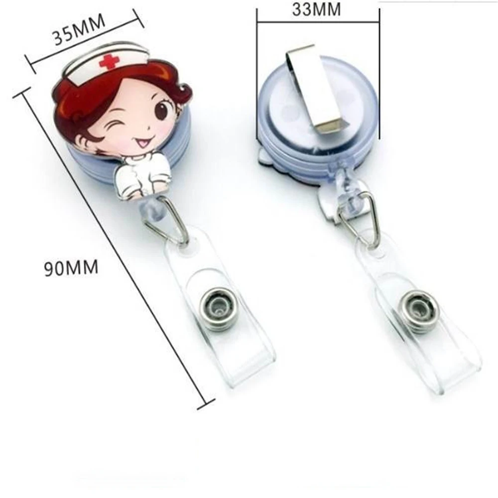 1PC Cute Cartoon Retractable Badge Reel Kawaii Stationery Doctor Nurse ID Name Card Holder Office Supplies Exhibition Accessries
1PC Cute Cartoon Retractable Badge Reel Kawaii Stationery Doctor Nurse ID Name Card Holder Office Supplies Exhibition Accessries