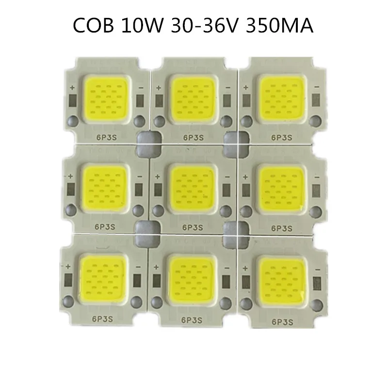 200 шт. LED COB Высокая мощность 10 Вт Настенный светильник бусины 12V 900MA 30V 300MA чип 900LM