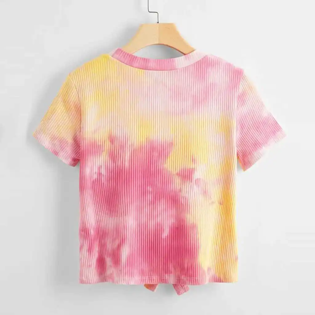 Tie Dye T Shirt Women Summer Short Sleeve Gradient Tee Shirt Femme Elegant Ladies Loose Top Fashion tumblr tshirt Streetwear
Tie Dye T Shirt Women Summer Short Sleeve Gradient Tee Shirt Femme Elegant Ladies Loose Top Fashion tumblr tshirt Streetwear