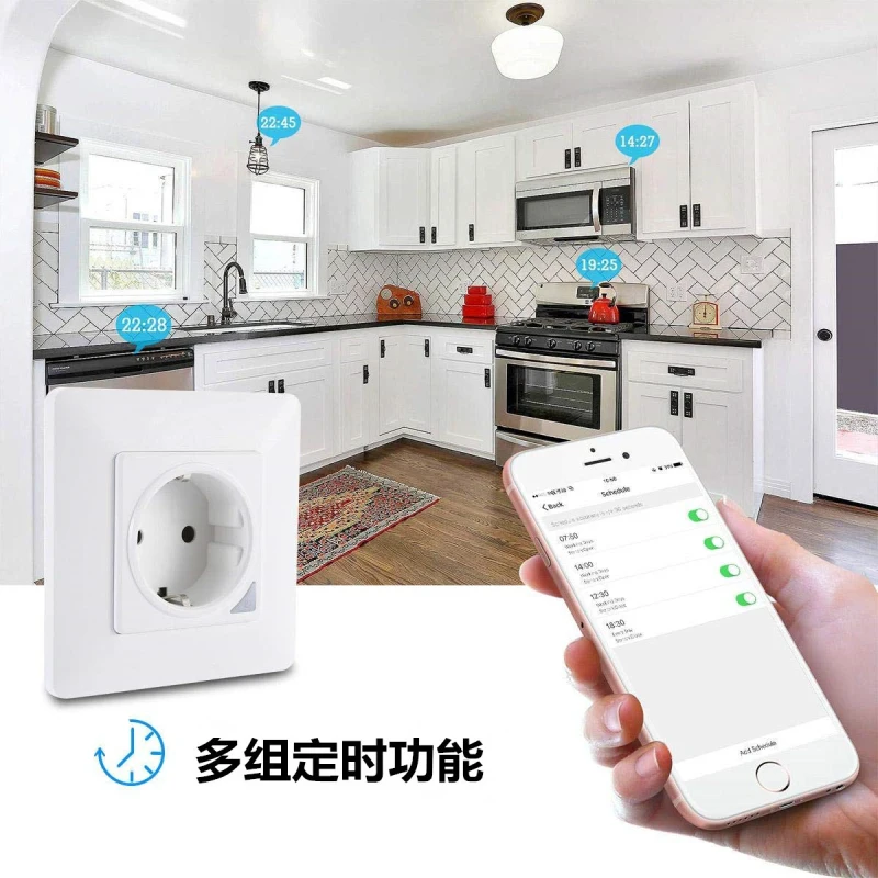 WiFi Smart Plug 16A EU Socket Tuya/Smart Life APP Work with Alexa Google Home Assistant Voice Control Power Monitor Timing/Plug
WiFi Smart Plug 16A EU Socket Tuya/Smart Life APP Work with Alexa Google Home Assistant Voice Control Power Monitor Timing/Plug