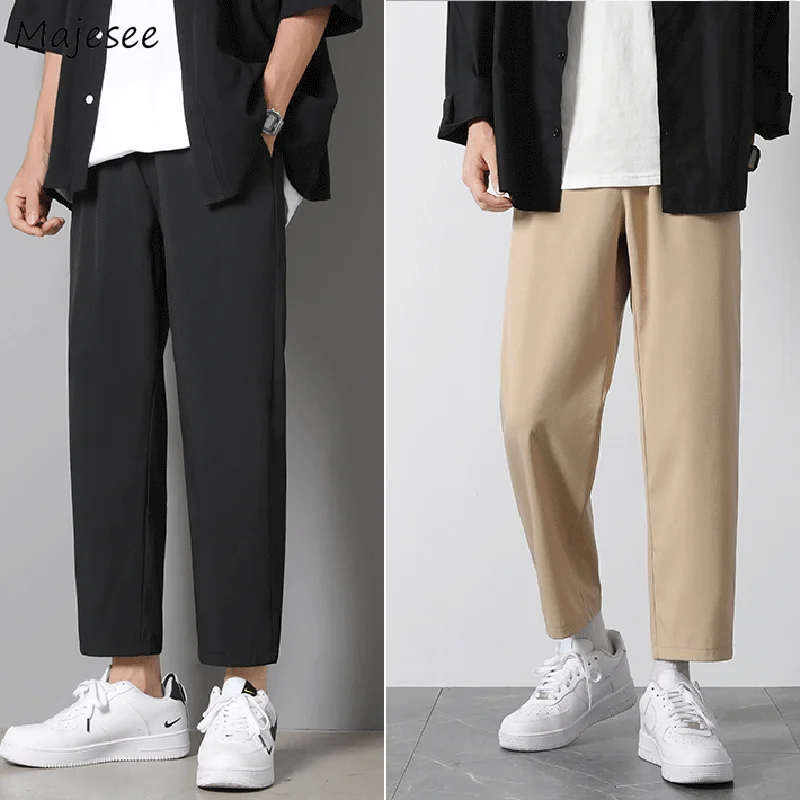 Casual Pants Men Plus Size S-5XL Elastic Drawstring Ankle-length Straight Baggy Simple Solid Korean Style All-match Soft Slim
Casual Pants Men Plus Size S-5XL Elastic Drawstring Ankle-length Straight Baggy Simple Solid Korean Style All-match Soft Slim