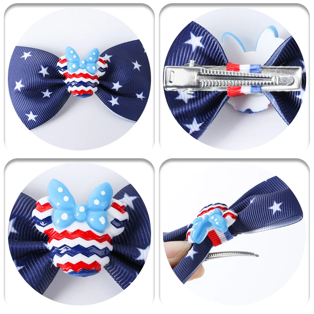 4Pcs/set Hair Accessories 4th of July Hair Bows for Girls Handmade Ribbon Bows Hair Clips Barrettes for Kids Festival Headwear
4Pcs/set Hair Accessories 4th of July Hair Bows for Girls Handmade Ribbon Bows Hair Clips Barrettes for Kids Festival Headwear