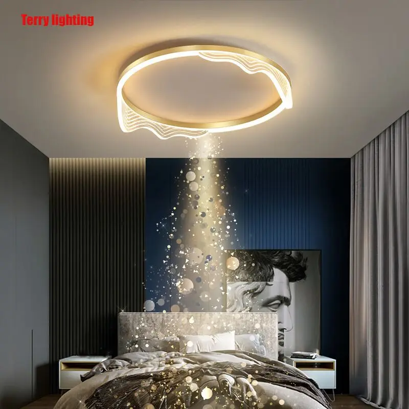 Modern household ceiling lamp bedroom kitchen study living room modern gold round lamp indoor lighting equipment
Modern household ceiling lamp bedroom kitchen study living room modern gold round lamp indoor lighting equipment