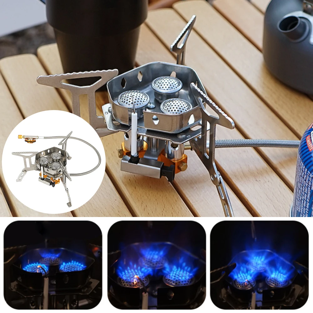 5800W High Power Three Core Head Set Windproof BBQ outdoor wind proof stove head for Outdoor Camping Travel Gas Stove Burner
5800W High Power Three Core Head Set Windproof BBQ outdoor wind proof stove head for Outdoor Camping Travel Gas Stove Burner