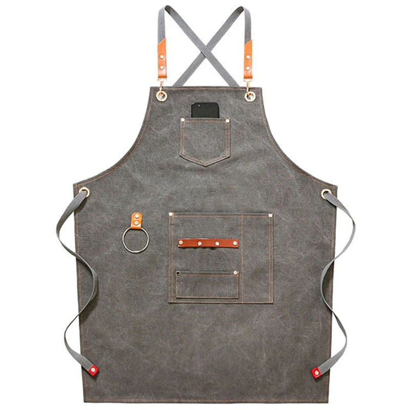 Canvas Bib Leather Chef Kitchen Apron Women's Men's Barista Bartender Pocket Household Apron
Canvas Bib Leather Chef Kitchen Apron Women's Men's Barista Bartender Pocket Household Apron