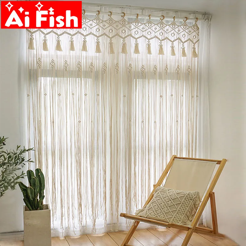 Bohemian Cotton Linen Rope Hand-Woven Crochet Bedroom Curtains Tassel Partition Corridor Balcony Door Tapestry Decoration #35
Bohemian Cotton Linen Rope Hand-Woven Crochet Bedroom Curtains Tassel Partition Corridor Balcony Door Tapestry Decoration #35