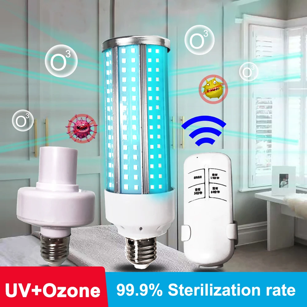 E27 LED 60 Вт УФ бактерицидная лампа UVC ультрафиолетовая кукурузная дезинфекция