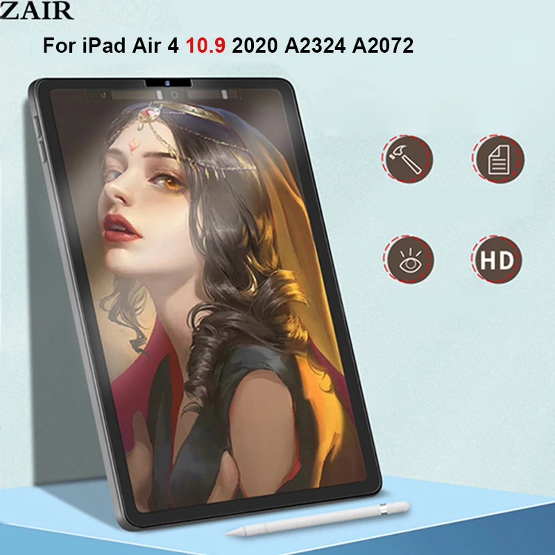 Бумажная Защитная пленка для сенсорного экрана для iPad Air 4, 10,9 дюйма, 2020, матовая пленка для живописи, для Apple iPad Air4, 10,9 дюйма, A2324, A2072
Бумажная Защитная пленка для сенсорного экрана для iPad Air 4, 10,9 дюйма, 2020, матовая пленка для живописи, для Apple iPad Air4, 10,9 дюйма, A2324, A2072