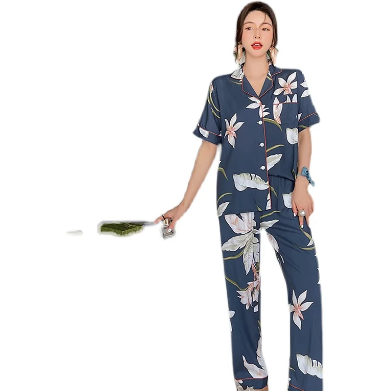 Network hong shui yi Female Summer Thin Cardigan Rayon Cotton Silk Home Clothing Japanese-style Printed plus Size Bourette Suit
Network hong shui yi Female Summer Thin Cardigan Rayon Cotton Silk Home Clothing Japanese-style Printed plus Size Bourette Suit