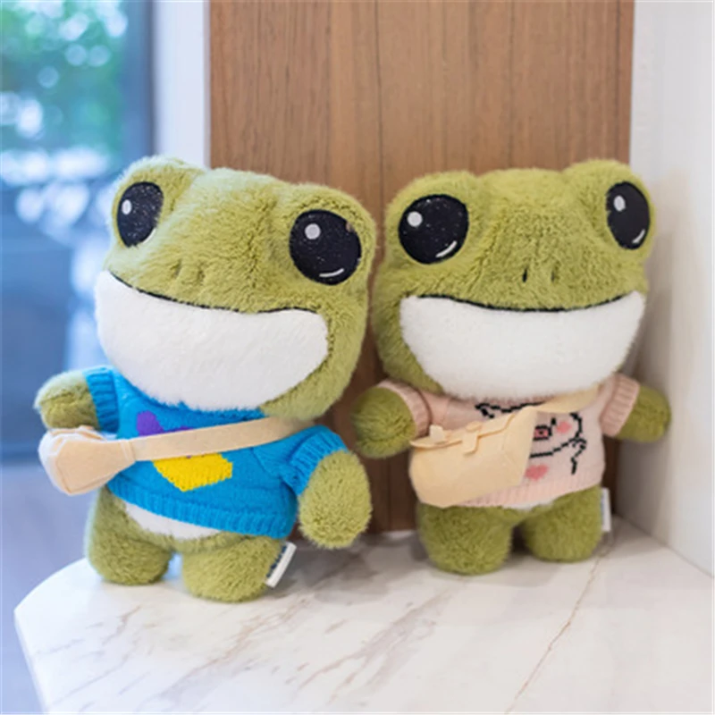 Cute Big Eyes Frog Plush Toy Stuffed Doll Soft Sofa Cushion Creative Home Furnishing Decoration Dressed Frog Doll for Girls Gift
Cute Big Eyes Frog Plush Toy Stuffed Doll Soft Sofa Cushion Creative Home Furnishing Decoration Dressed Frog Doll for Girls Gift