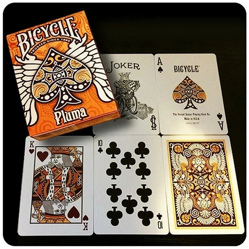 Bicycle Pluma Playing Cards Orange/Blue Deck Collectible Poker Magic Card Games Magic Tricks Props for Magician
Bicycle Pluma Playing Cards Orange/Blue Deck Collectible Poker Magic Card Games Magic Tricks Props for Magician
