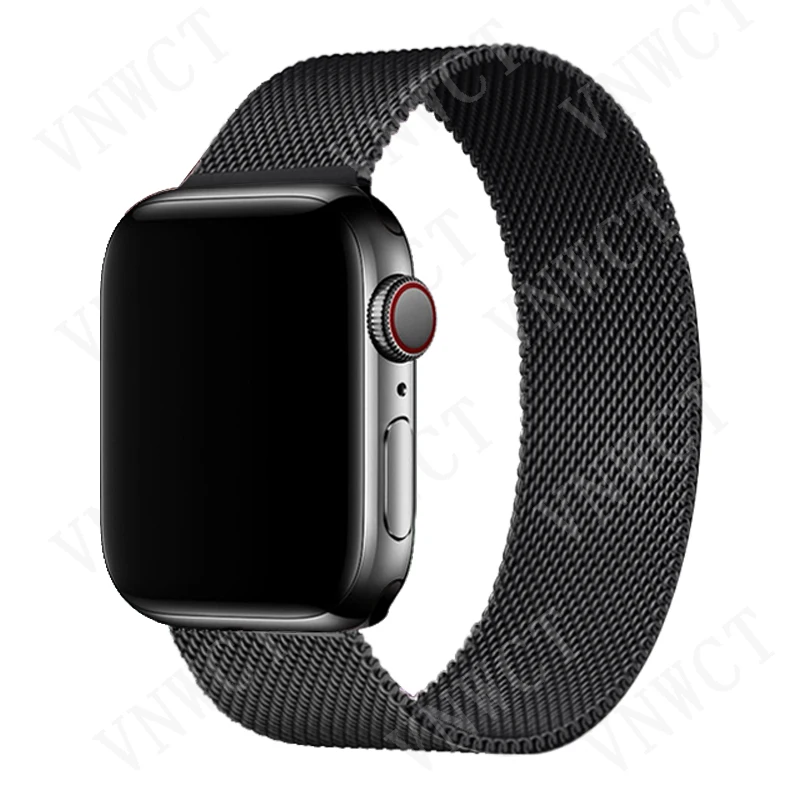 Ремешок магнитный для Apple watch Band 44 мм 40 45 41 42 38 браслет из нержавеющей стали iWatch Series