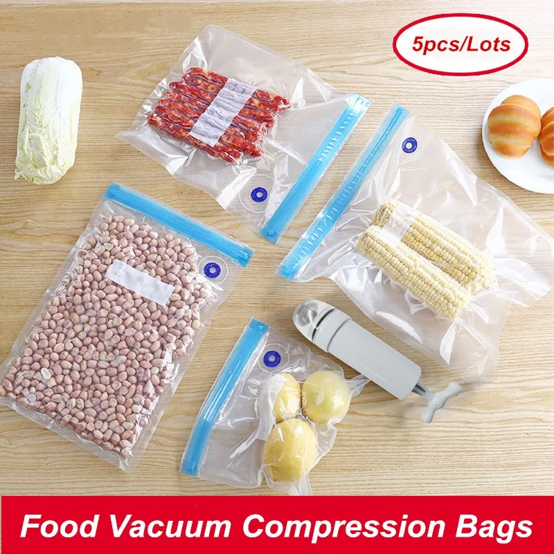 5pcs/Lot Vacuum Bags Kits Reusable Food Storage Seal Bag Sealing Clips Food Wrap with Hand Pump for Food Fruit Storage Freezing
5pcs/Lot Vacuum Bags Kits Reusable Food Storage Seal Bag Sealing Clips Food Wrap with Hand Pump for Food Fruit Storage Freezing
