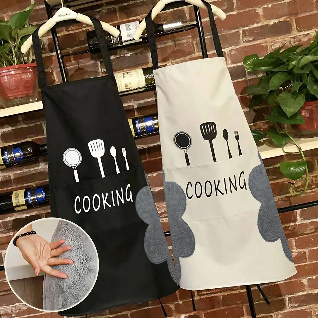 Kitchen Apron Waterproof Oil-Proof Apron For Woman Adjustable Household Cooking Bib With Pocket Hand-Wiping Clean Tool Accessory
Kitchen Apron Waterproof Oil-Proof Apron For Woman Adjustable Household Cooking Bib With Pocket Hand-Wiping Clean Tool Accessory