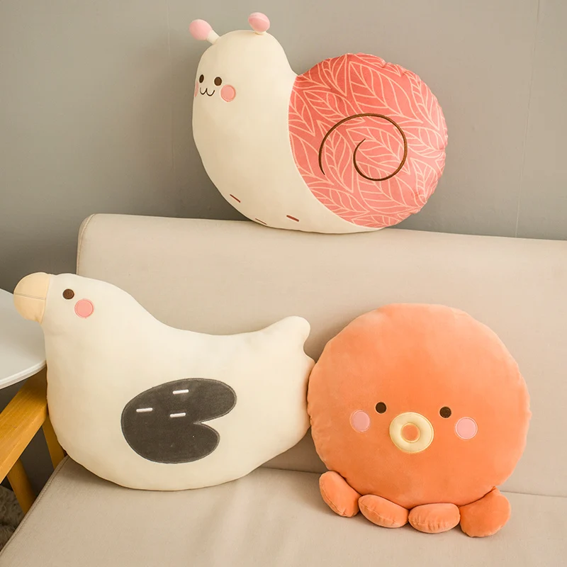 Kawaii Cartoon Animal Pillow Pigeon Snail Octopus Plush Stuffed Pillow Car Family Party Decoration Ornament Child Companion Gift
Kawaii Cartoon Animal Pillow Pigeon Snail Octopus Plush Stuffed Pillow Car Family Party Decoration Ornament Child Companion Gift