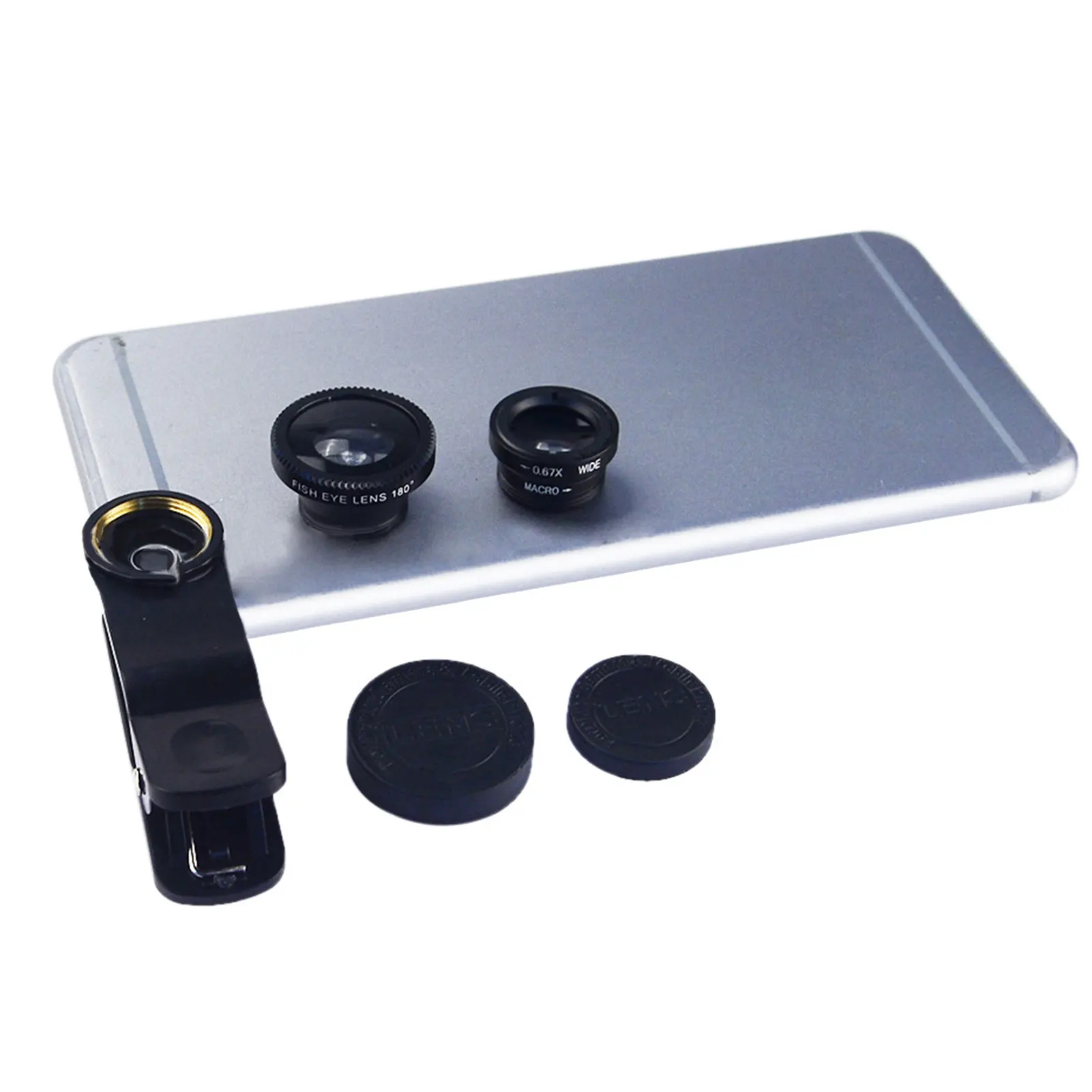 

180 Degree Fisheye Phone Lens 0.67x Wide Angle Zoom Lenses Fish Eye 10x Macro Lens Camera Kit with Clip For Smartphone Universal